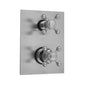 Jaclo - Rectangle Plate with Ball Cross Thermostatic Valve with Ball Cross Built-in 2-Way Or 3-Way Diverter/Volume Controls (J-TH34-686 / J-TH34-687 / J-TH34-688 / J-TH34-689) - White