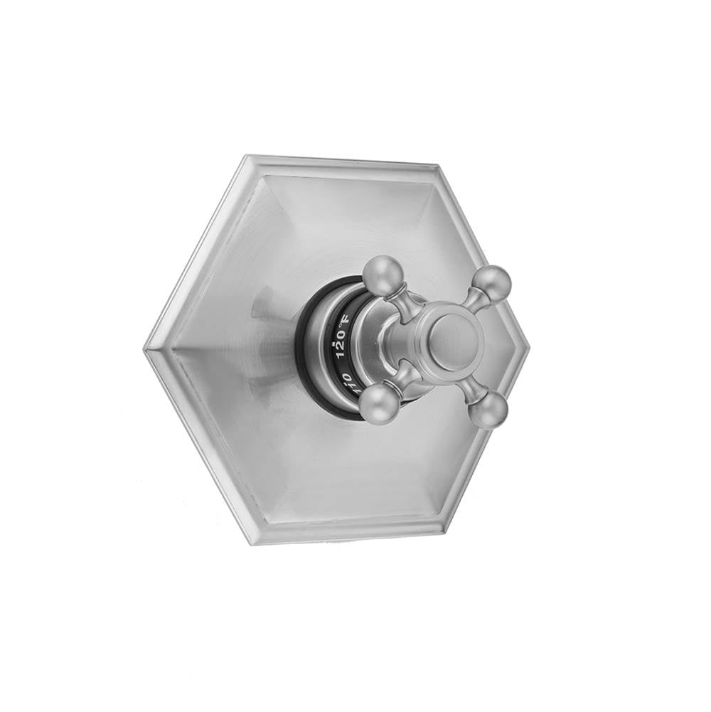 Jaclo - Hex Plate with Ball Cross Trim for Thermostatic Valves (J-TH34 & J-TH12) - White