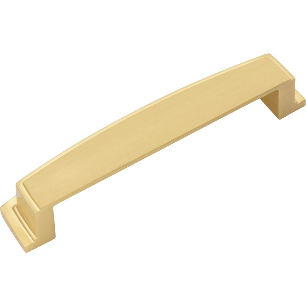 128 mm Center Brushed Gold Square-to-Center Square Renzo Cabinet Cup Pull