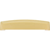 128 mm Center Brushed Gold Square-to-Center Square Renzo Cabinet Cup Pull