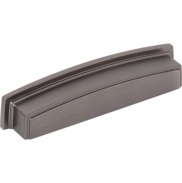 Jeffrey Alexander - 128 mm Center Brushed Pewter Square-to-Center Square Renzo Cabinet Cup Pull - Brushed Pewter