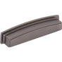 Jeffrey Alexander - 128 mm Center Brushed Pewter Square-to-Center Square Renzo Cabinet Cup Pull - Brushed Pewter