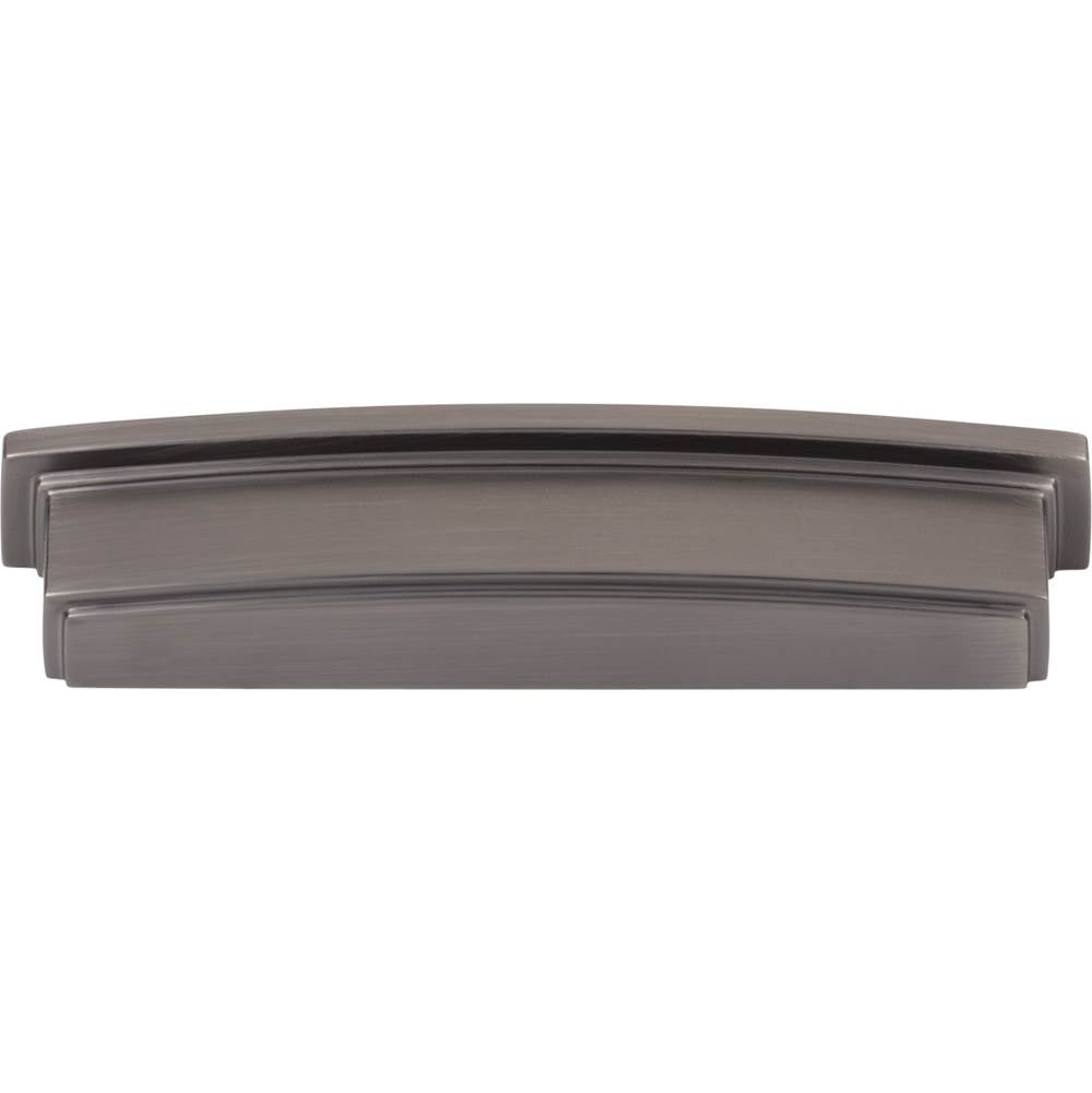 128 mm Center Brushed Pewter Square-to-Center Square Renzo Cabinet Cup Pull