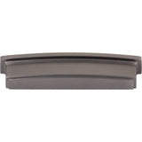 128 mm Center Brushed Pewter Square-to-Center Square Renzo Cabinet Cup Pull
