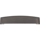 128 mm Center Brushed Pewter Square-to-Center Square Renzo Cabinet Cup Pull