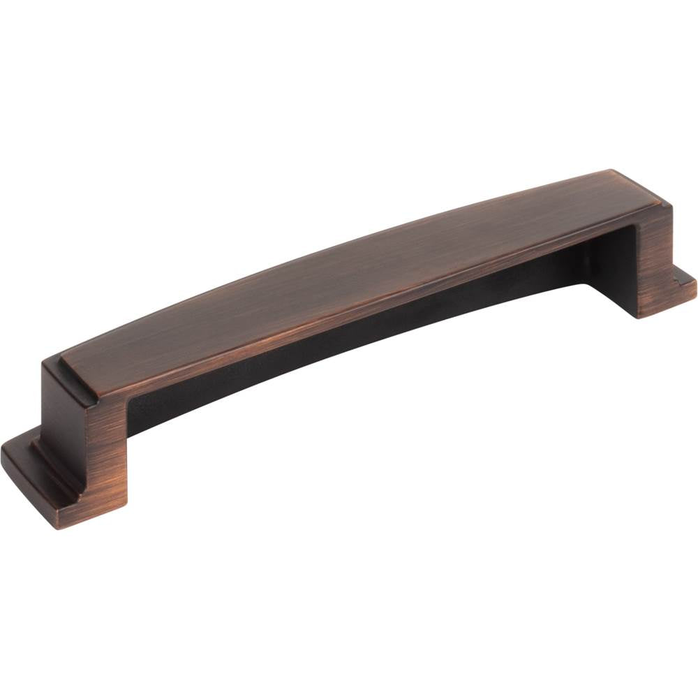 128 mm Center Brushed Oil Rubbed Bronze Square-to-Center Square Renzo Cabinet Cup Pull