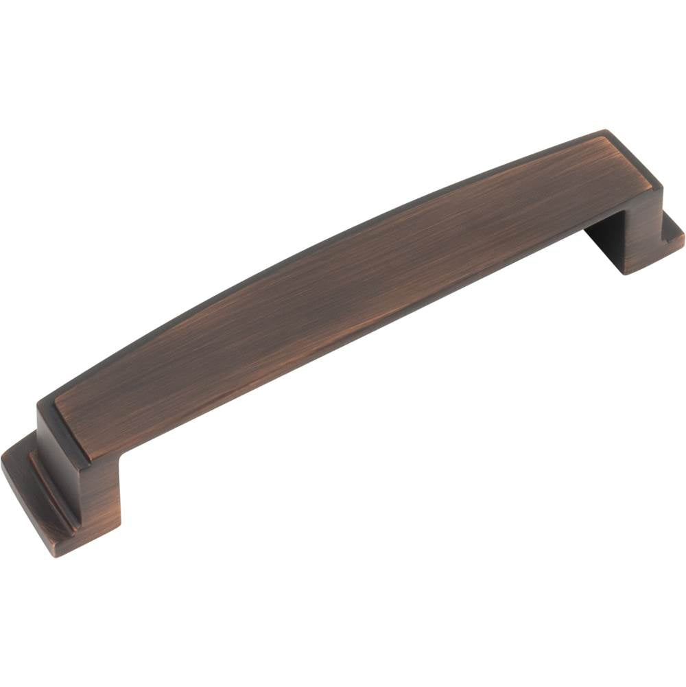 128 mm Center Brushed Oil Rubbed Bronze Square-to-Center Square Renzo Cabinet Cup Pull