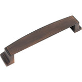 128 mm Center Brushed Oil Rubbed Bronze Square-to-Center Square Renzo Cabinet Cup Pull