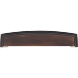 128 mm Center Brushed Oil Rubbed Bronze Square-to-Center Square Renzo Cabinet Cup Pull
