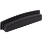 Jeffrey Alexander - 128 mm Center Matte Black Square-to-Center Square Renzo Cabinet Cup Pull - Matte Black