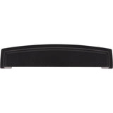 128 mm Center Matte Black Square-to-Center Square Renzo Cabinet Cup Pull