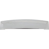 128 mm Center Polished Chrome Square-to-Center Square Renzo Cabinet Cup Pull