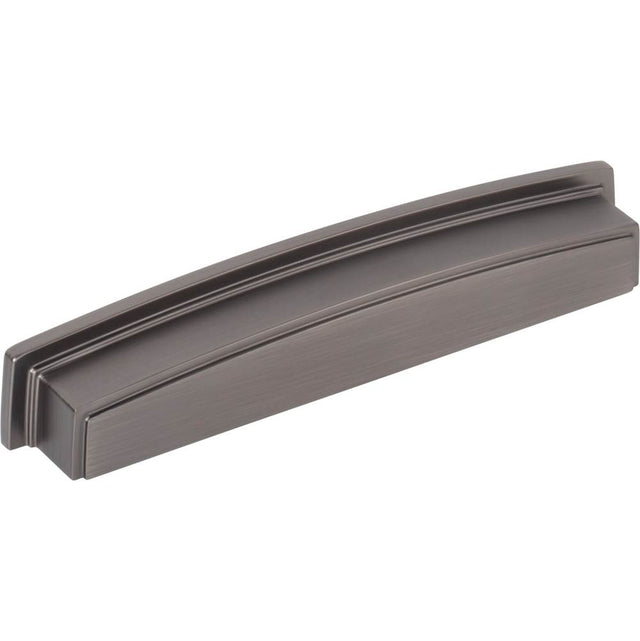 Jeffrey Alexander - 160 mm Center Brushed Pewter Square-to-Center Square Renzo Cabinet Cup Pull - Brushed Pewter