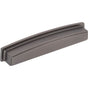 Jeffrey Alexander - 160 mm Center Brushed Pewter Square-to-Center Square Renzo Cabinet Cup Pull - Brushed Pewter
