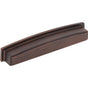 Jeffrey Alexander - 160 mm Center Brushed Oil Rubbed Bronze Square-to-Center Square Renzo Cabinet Cup Pull - Brushed Oil Rubbed Bronze