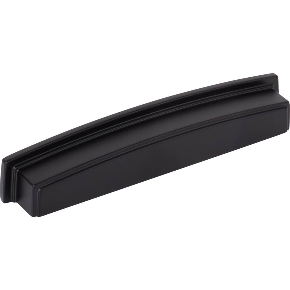 Jeffrey Alexander - 160 mm Center Matte Black Square-to-Center Square Renzo Cabinet Cup Pull - Matte Black