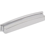 Jeffrey Alexander - 160 mm Center Polished Chrome Square-to-Center Square Renzo Cabinet Cup Pull - Polished Chrome