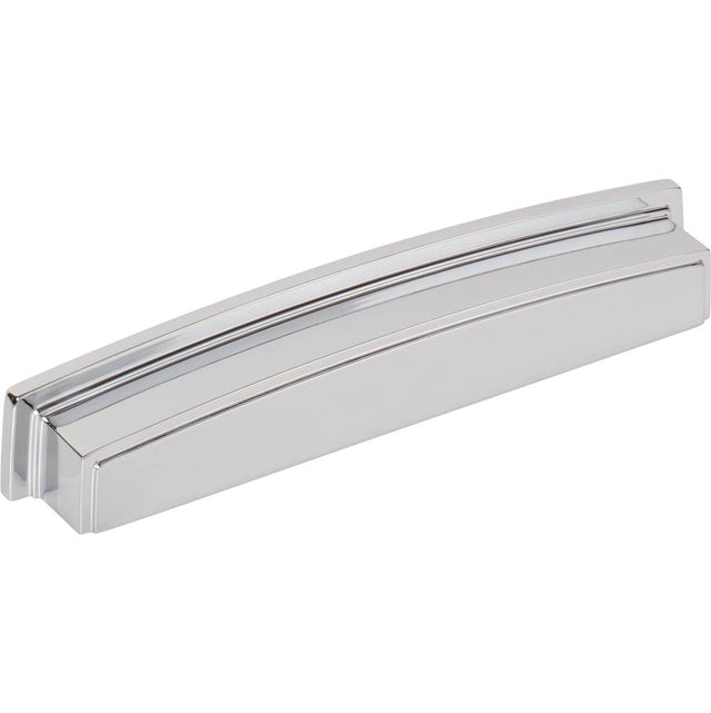 Jeffrey Alexander - 160 mm Center Polished Chrome Square-to-Center Square Renzo Cabinet Cup Pull - Polished Chrome