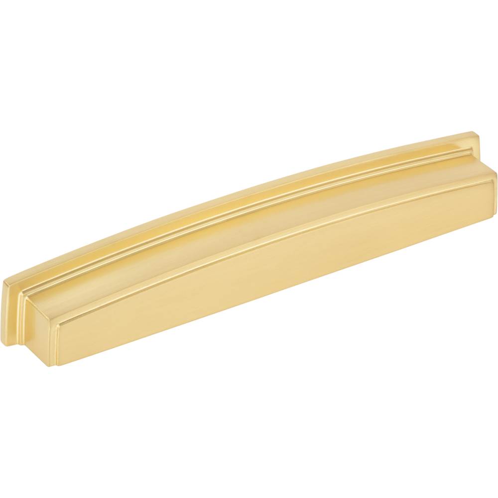 Jeffrey Alexander - 192 mm Center Brushed Gold Square-to-Center Square Renzo Cabinet Cup Pull - Brushed Gold