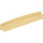 Jeffrey Alexander - 192 mm Center Brushed Gold Square-to-Center Square Renzo Cabinet Cup Pull - Brushed Gold
