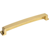 192 mm Center Brushed Gold Square-to-Center Square Renzo Cabinet Cup Pull
