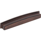 Jeffrey Alexander - 192 mm Center Brushed Oil Rubbed Bronze Square-to-Center Square Renzo Cabinet Cup Pull - Brushed Oil Rubbed Bronze