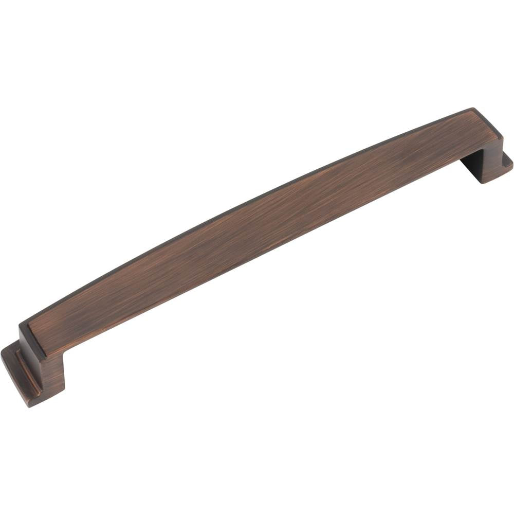 192 mm Center Brushed Oil Rubbed Bronze Square-to-Center Square Renzo Cabinet Cup Pull