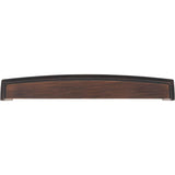 192 mm Center Brushed Oil Rubbed Bronze Square-to-Center Square Renzo Cabinet Cup Pull