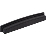 Jeffrey Alexander - 192 mm Center Matte Black Square-to-Center Square Renzo Cabinet Cup Pull - Matte Black
