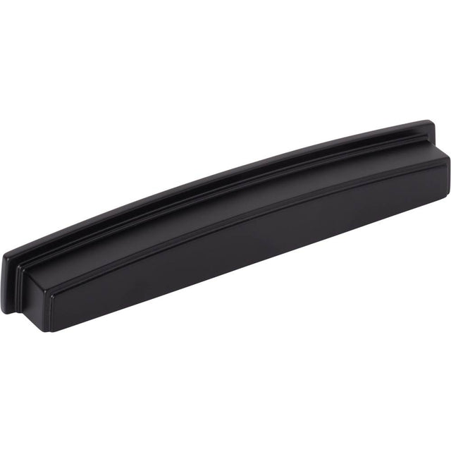 Jeffrey Alexander - 192 mm Center Matte Black Square-to-Center Square Renzo Cabinet Cup Pull - Matte Black