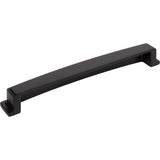 192 mm Center Matte Black Square-to-Center Square Renzo Cabinet Cup Pull