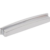 Jeffrey Alexander - 192 mm Center Polished Chrome Square-to-Center Square Renzo Cabinet Cup Pull - Polished Chrome