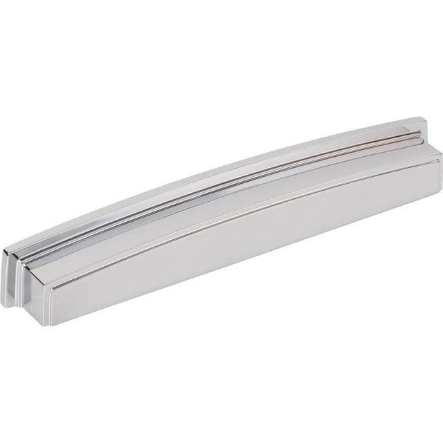 Jeffrey Alexander - 192 mm Center Polished Chrome Square-to-Center Square Renzo Cabinet Cup Pull - Polished Chrome