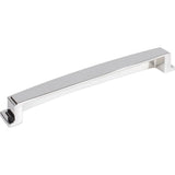 192 mm Center Polished Chrome Square-to-Center Square Renzo Cabinet Cup Pull