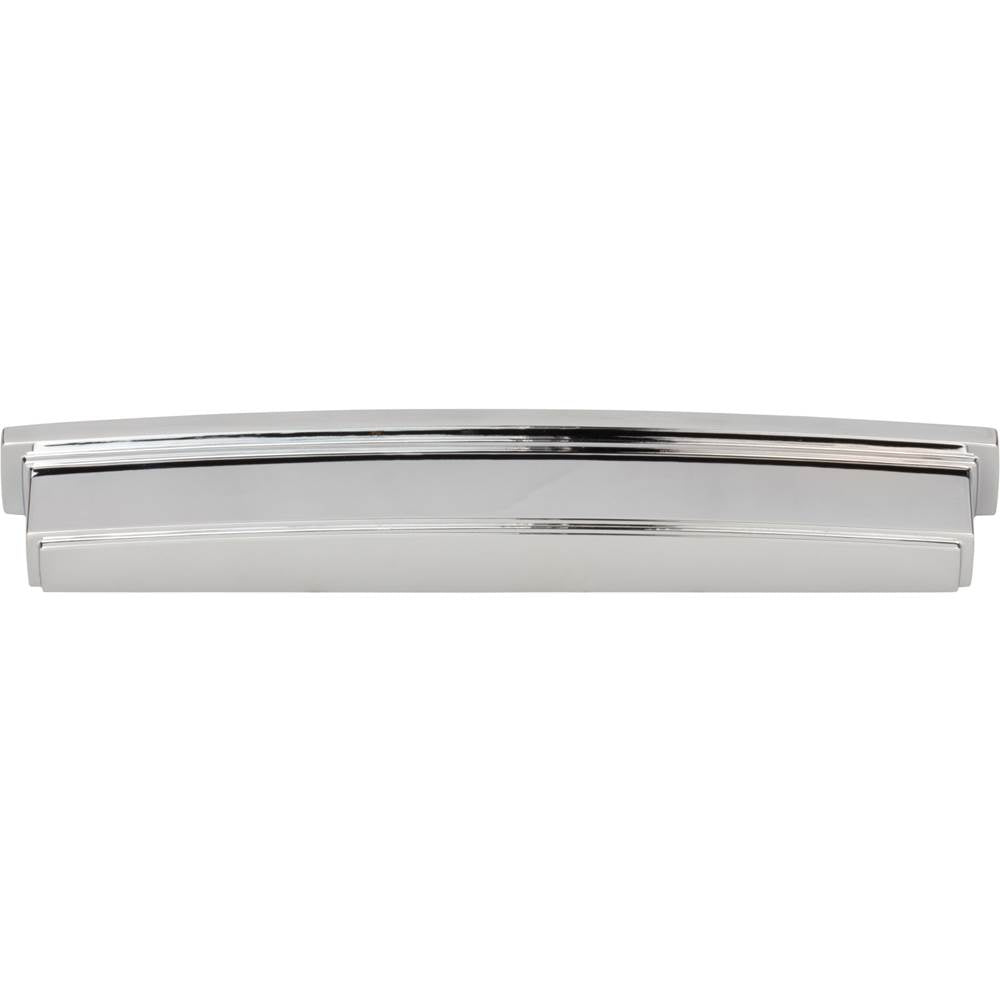 192 mm Center Polished Chrome Square-to-Center Square Renzo Cabinet Cup Pull
