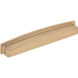 Jeffrey Alexander - 192 mm Center Satin Bronze Square-to-Center Square Renzo Cabinet Cup Pull - Satin Bronze