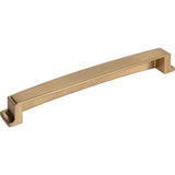 192 mm Center Satin Bronze Square-to-Center Square Renzo Cabinet Cup Pull