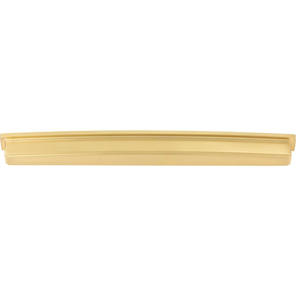 305 mm Center Brushed Gold Square-to-Center Square Renzo Cabinet Cup Pull