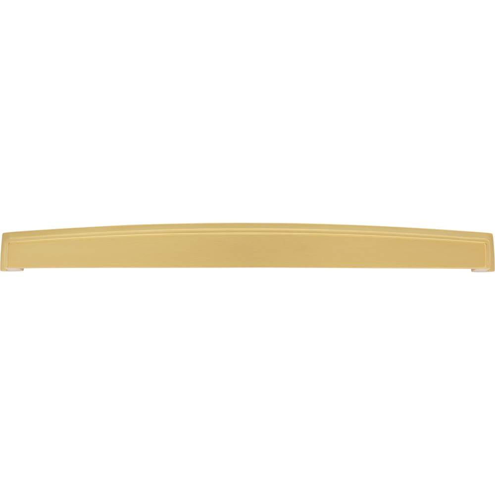 305 mm Center Brushed Gold Square-to-Center Square Renzo Cabinet Cup Pull