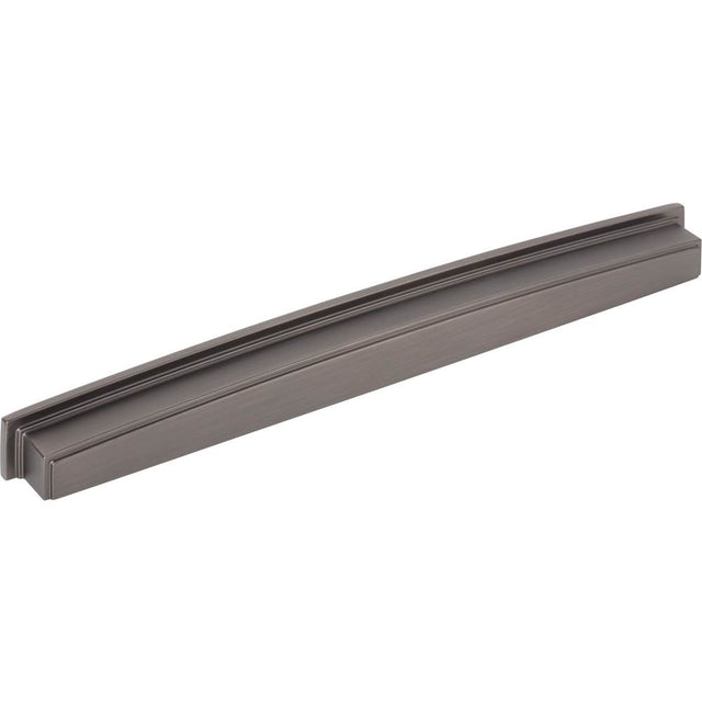 Jeffrey Alexander - 305 mm Center Brushed Pewter Square-to-Center Square Renzo Cabinet Cup Pull - Brushed Pewter