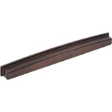 Jeffrey Alexander - 305 mm Center Brushed Oil Rubbed Bronze Square-to-Center Square Renzo Cabinet Cup Pull - Brushed Oil Rubbed Bronze