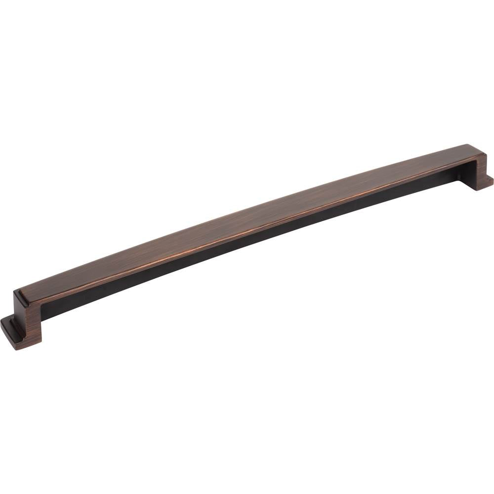 305 mm Center Brushed Oil Rubbed Bronze Square-to-Center Square Renzo Cabinet Cup Pull