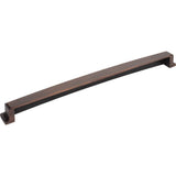 305 mm Center Brushed Oil Rubbed Bronze Square-to-Center Square Renzo Cabinet Cup Pull