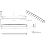 305 mm Center Brushed Oil Rubbed Bronze Square-to-Center Square Renzo Cabinet Cup Pull
