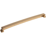 305 mm Center Satin Bronze Square-to-Center Square Renzo Cabinet Cup Pull