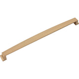 305 mm Center Satin Bronze Square-to-Center Square Renzo Cabinet Cup Pull