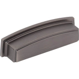 Jeffrey Alexander - 96 mm Center Brushed Pewter Square-to-Center Square Renzo Cabinet Cup Pull - Brushed Pewter