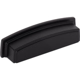 Jeffrey Alexander - 96 mm Center Matte Black Square-to-Center Square Renzo Cabinet Cup Pull - Matte Black