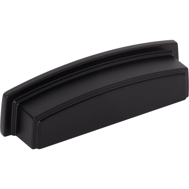 Jeffrey Alexander - 96 mm Center Matte Black Square-to-Center Square Renzo Cabinet Cup Pull - Matte Black