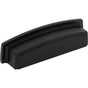 Jeffrey Alexander - 96 mm Center Matte Black Square-to-Center Square Renzo Cabinet Cup Pull - Matte Black